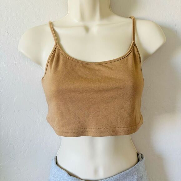 Cider nude‎ 100% cotton adjustable strap mini crop top size S - Picture 1 of 6